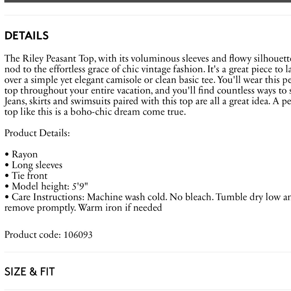 Johnny Was Riley Peasant Top - Picture 7 of 7
